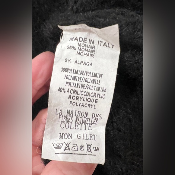 COLETTE LA MAISON DES FIBRES NATURELLE MOHAIR & ALPACA SWEATER, SIZE M. - Picture 6 of 7
